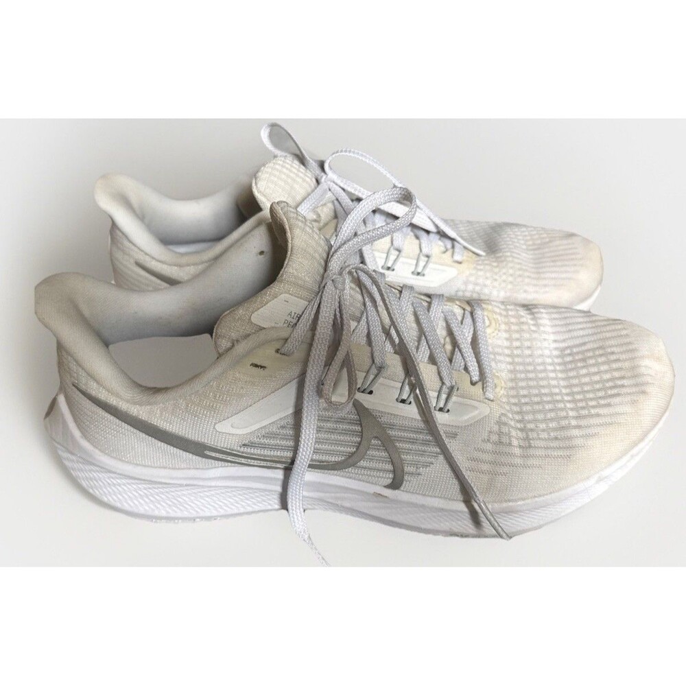 Nike Pegasus 39 "White/Metallic Silver/Pure Platinum" Women's All White, 9.5